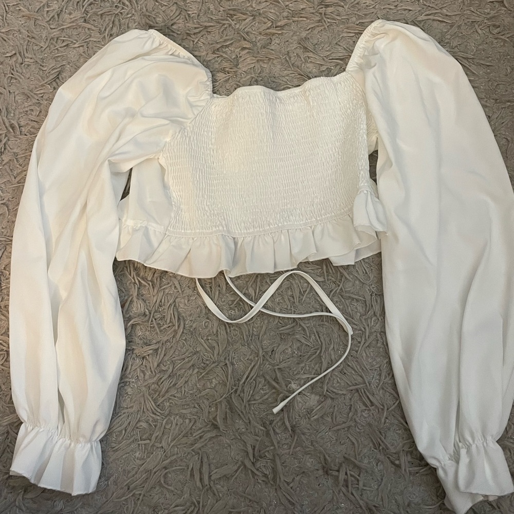 Brand New White Cropped LongSleeve!